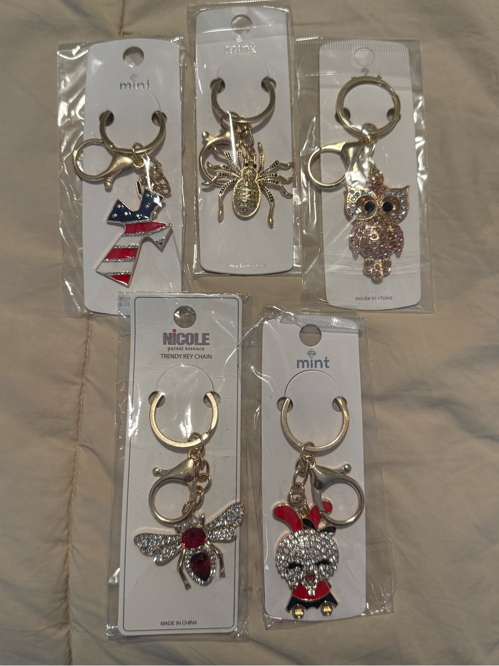 NWT Cute Boutique Keychain Bundle - Set of 5